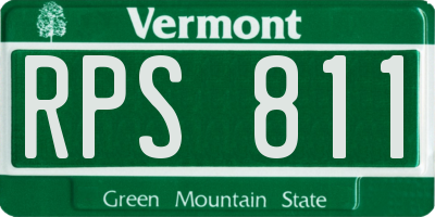 VT license plate RPS811