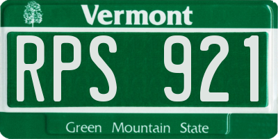 VT license plate RPS921