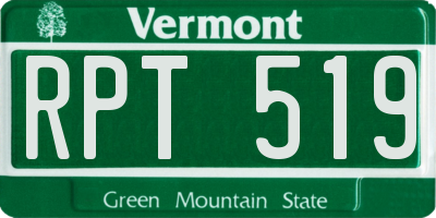 VT license plate RPT519