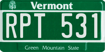 VT license plate RPT531