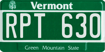 VT license plate RPT630