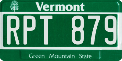VT license plate RPT879