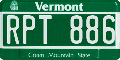 VT license plate RPT886