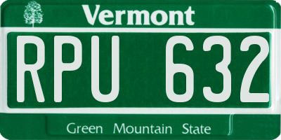 VT license plate RPU632