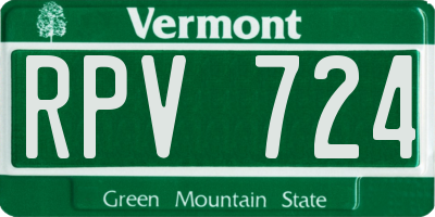 VT license plate RPV724