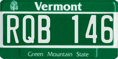 VT license plate RQB146