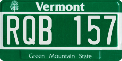 VT license plate RQB157