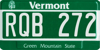 VT license plate RQB272