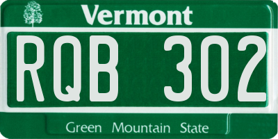 VT license plate RQB302