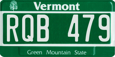 VT license plate RQB479