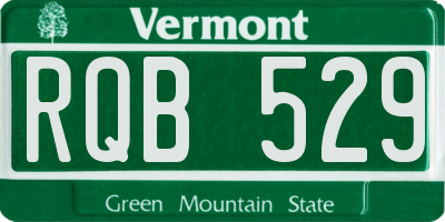 VT license plate RQB529