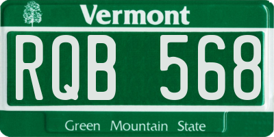 VT license plate RQB568