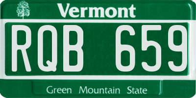 VT license plate RQB659