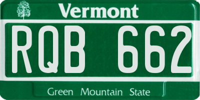 VT license plate RQB662