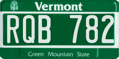 VT license plate RQB782