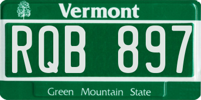 VT license plate RQB897