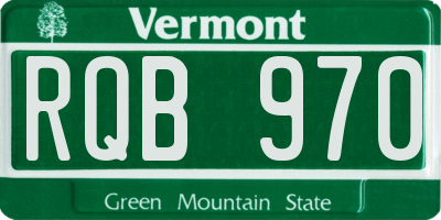 VT license plate RQB970