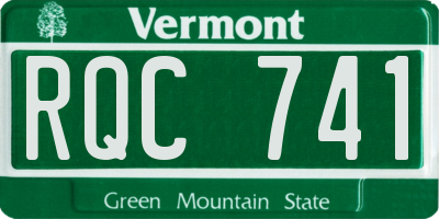 VT license plate RQC741