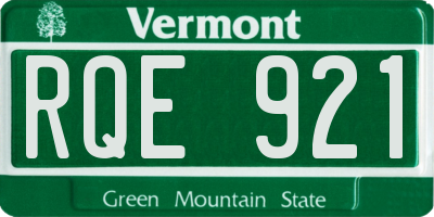 VT license plate RQE921