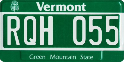 VT license plate RQH055