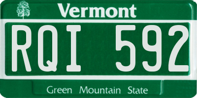 VT license plate RQI592