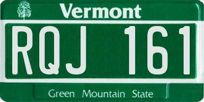 VT license plate RQJ161