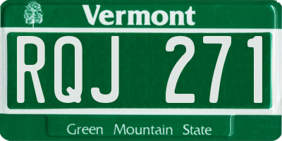 VT license plate RQJ271