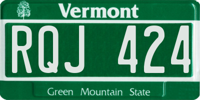 VT license plate RQJ424