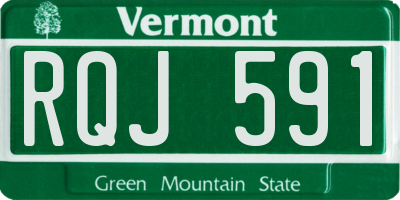 VT license plate RQJ591