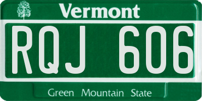 VT license plate RQJ606