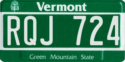 VT license plate RQJ724