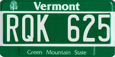 VT license plate RQK625
