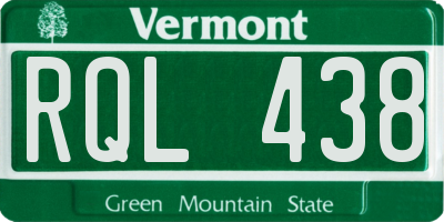 VT license plate RQL438