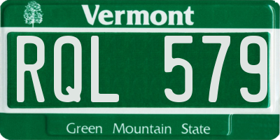 VT license plate RQL579