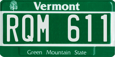 VT license plate RQM611