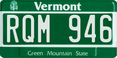 VT license plate RQM946