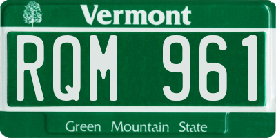 VT license plate RQM961