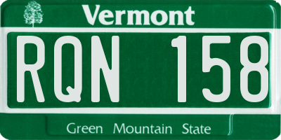 VT license plate RQN158