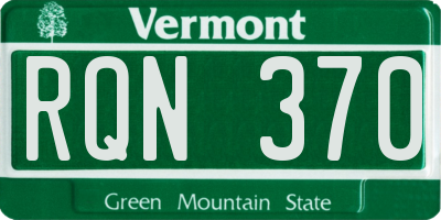 VT license plate RQN370