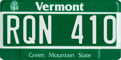VT license plate RQN410