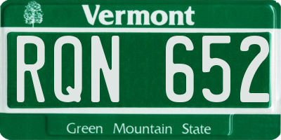VT license plate RQN652