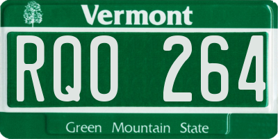 VT license plate RQO264