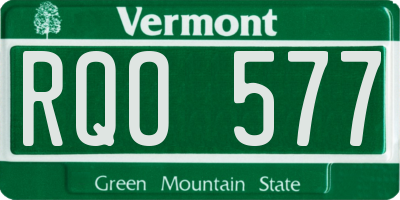 VT license plate RQO577