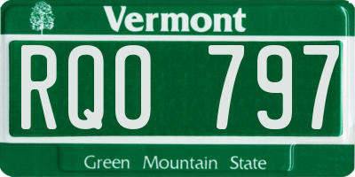VT license plate RQO797