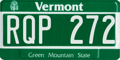 VT license plate RQP272