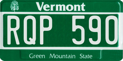 VT license plate RQP590
