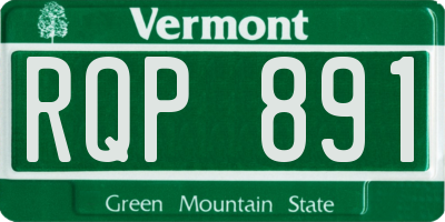 VT license plate RQP891