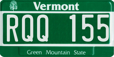 VT license plate RQQ155