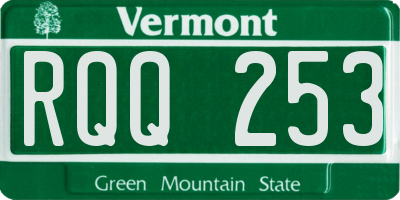 VT license plate RQQ253
