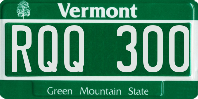 VT license plate RQQ300